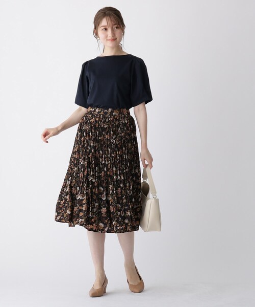 index（インデックス）の「◆ボタニカルフラワープリーツスカート【WEB限定サイズ】（スカート・レディース・ブラック系/ブルー系/ワイン系1・36/40/42/38）」の21枚目の写真