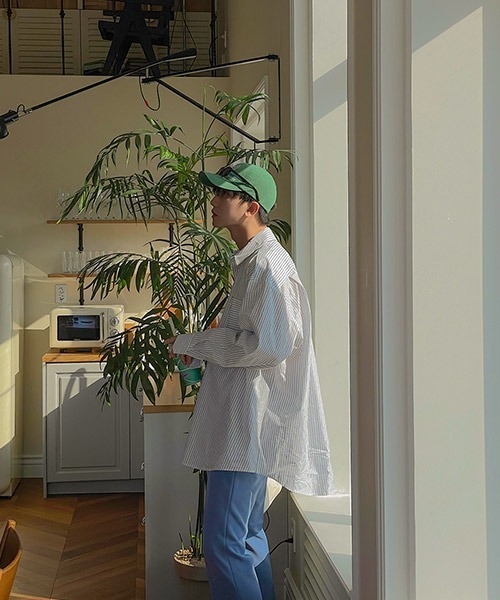 ASCLO（エジュクロ）の「ASCLO  Zigzag Bio Shirt (2color)（シャツ/ブラウス・メンズ・スカイブルー/ブラック・FREE）」の4枚目の写真