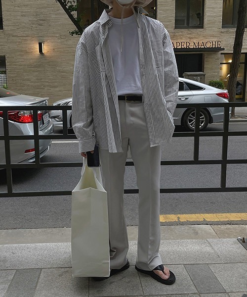 ASCLO（エジュクロ）の「ASCLO  Zigzag Bio Shirt (2color)（シャツ/ブラウス・メンズ・スカイブルー/ブラック・FREE）」の19枚目の写真