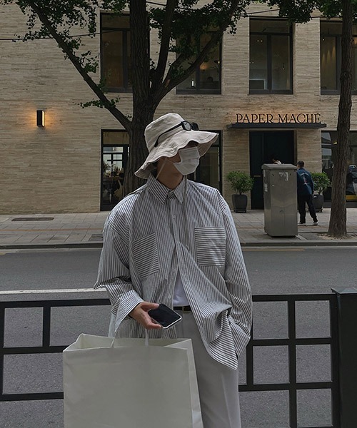 ASCLO（エジュクロ）の「ASCLO  Zigzag Bio Shirt (2color)（シャツ/ブラウス・メンズ・スカイブルー/ブラック・FREE）」の22枚目の写真