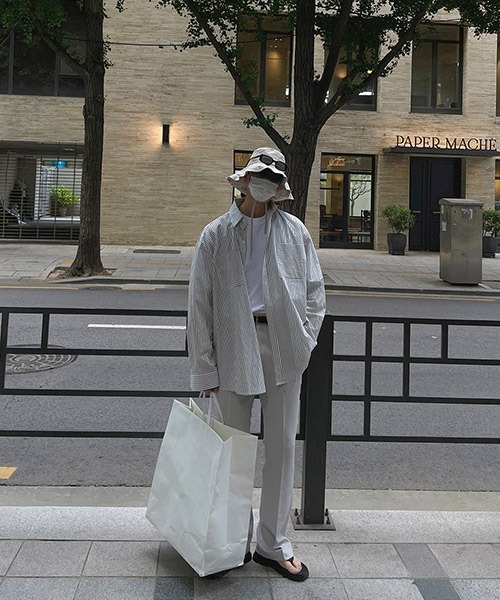 ASCLO（エジュクロ）の「ASCLO  Zigzag Bio Shirt (2color)（シャツ/ブラウス・メンズ・スカイブルー/ブラック・FREE）」の16枚目の写真