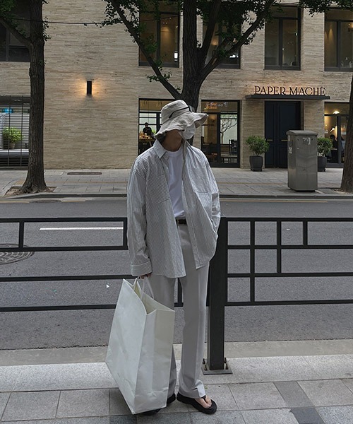 ASCLO（エジュクロ）の「ASCLO  Zigzag Bio Shirt (2color)（シャツ/ブラウス・メンズ・スカイブルー/ブラック・FREE）」の17枚目の写真