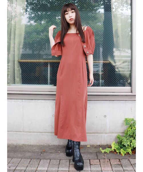 MURUA（ムルーア）の「2WAYコンビマーメイドワンピース（ワンピース・レディース・ブラウン/ブラック・FREE）」の7枚目の写真