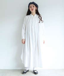 l'atelier du savon | _C/タイプライター　グラッドストーンカラー シャツワンピース(シャツワンピース)