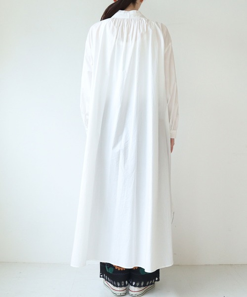 l'atelier du savon（アトリエドサボン）の「C/タイプライター　グラッドストーンカラー シャツワンピース（シャツワンピース・レディース・ホワイト/ブラック・FREE）」の22枚目の写真