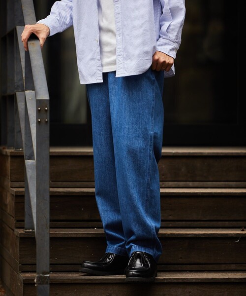 FREAK'S STORE（フリークスストア）の「テーパード スピンドル イージーパンツ/シェフパンツ（チノパンツ・メンズ・グレー系その他/チャコール/ネイビー/ブルー/グリーン/ブラウン系その他/オフホワイト/モスグリーン/ナチュラル/ベージュ/ダークグレー/キャメル/グレー/ブラウン・MEDIUM/SMALL/LARGE）」の21枚目の写真