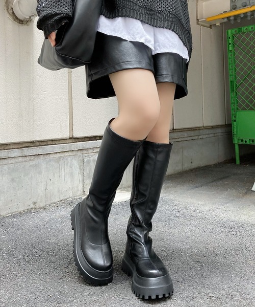 Figments(フィグメンツ)の「フィットロングブーツ(ブーツ・レディース・ブラック・SMALL/MEDIUM)」の11枚目の写真