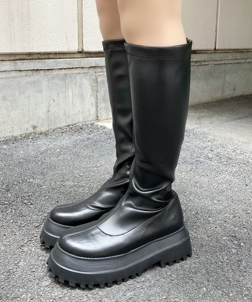 Figments(フィグメンツ)の「フィットロングブーツ(ブーツ・レディース・ブラック・SMALL/MEDIUM)」の12枚目の写真