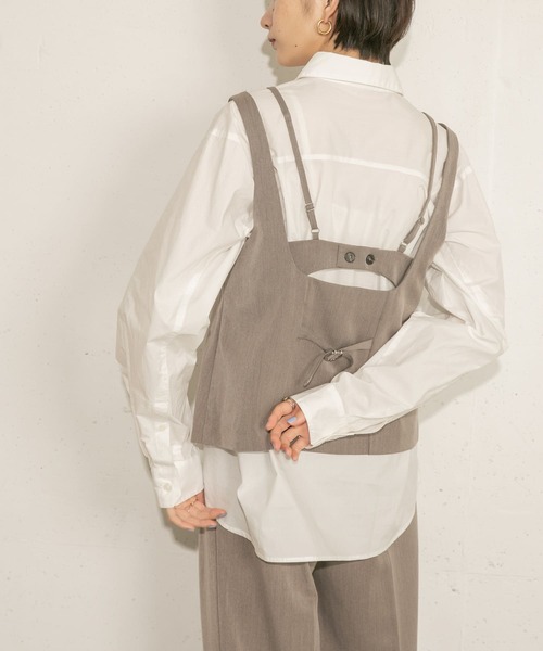 KBF（ケイビーエフ）の「立体スリーブシャツ（シャツ/ブラウス・レディース・ホワイト/ブルー/ネイビー・ONE）」の17枚目の写真