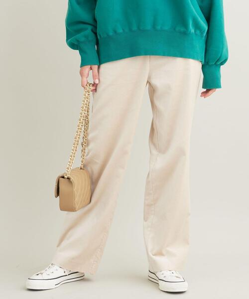 BEAUTY&YOUTH UNITED ARROWS（ビューティーアンドユースユナイテッドアローズ）の「コットンレーヨン ベロア ストレート パンツ（その他パンツ・レディース・オフホワイト/オリーブ/ピンク・S/M）」の9枚目の写真