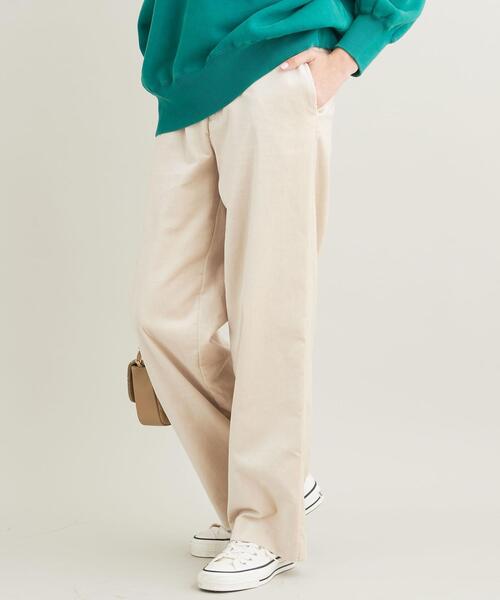 BEAUTY&YOUTH UNITED ARROWS（ビューティーアンドユースユナイテッドアローズ）の「コットンレーヨン ベロア ストレート パンツ（その他パンツ・レディース・オフホワイト/オリーブ/ピンク・S/M）」の5枚目の写真
