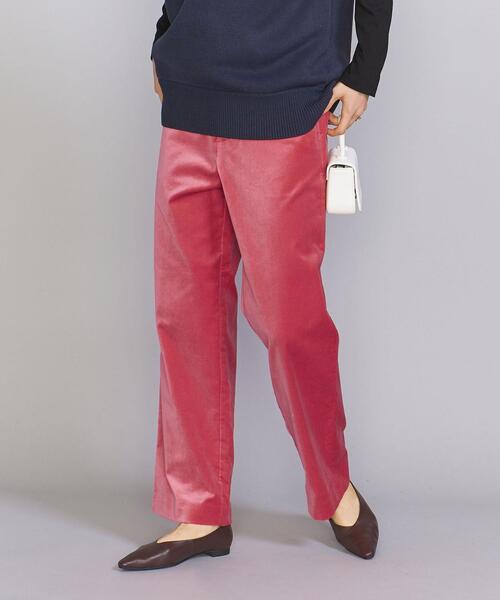 BEAUTY&YOUTH UNITED ARROWS（ビューティーアンドユースユナイテッドアローズ）の「コットンレーヨン ベロア ストレート パンツ（その他パンツ・レディース・オフホワイト/オリーブ/ピンク・S/M）」の7枚目の写真