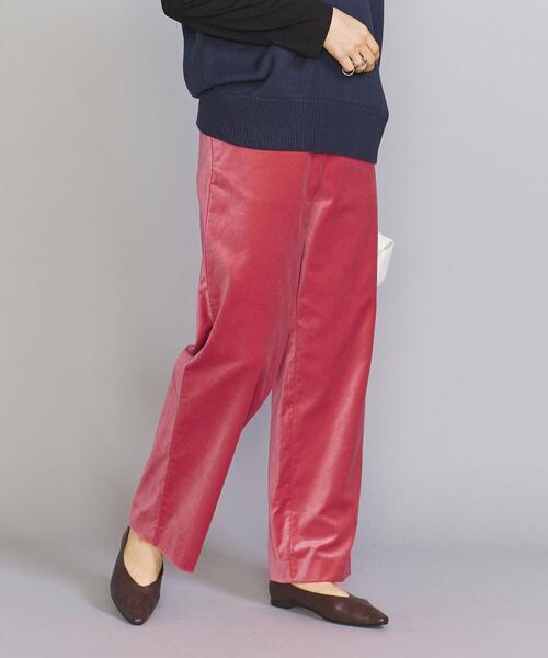 BEAUTY&YOUTH UNITED ARROWS（ビューティーアンドユースユナイテッドアローズ）の「コットンレーヨン ベロア ストレート パンツ（その他パンツ・レディース・オフホワイト/オリーブ/ピンク・S/M）」の10枚目の写真