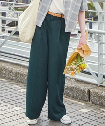 TRカルゼ ストレート 1タック センタープレス ワイドパンツ EMMA CLOTHES