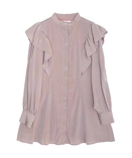 ACYM（アシーム）の「Frill shoulder mini ワンピース（ワンピース・レディース・ブラック/ピンク・FREE）」の7枚目の写真