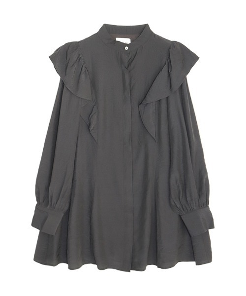 ACYM（アシーム）の「Frill shoulder mini ワンピース（ワンピース・レディース・ブラック/ピンク・FREE）」の6枚目の写真