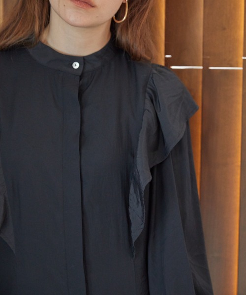 ACYM（アシーム）の「Frill shoulder mini ワンピース（ワンピース・レディース・ブラック/ピンク・FREE）」の14枚目の写真