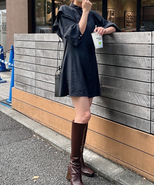 ACYM（アシーム）の「Frill shoulder mini ワンピース（ワンピース・レディース・ブラック/ピンク・FREE）」の15枚目の写真