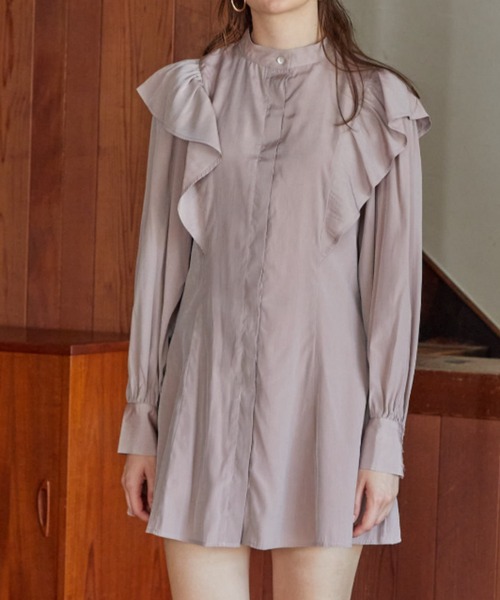 ACYM（アシーム）の「Frill shoulder mini ワンピース（ワンピース・レディース・ブラック/ピンク・FREE）」の17枚目の写真