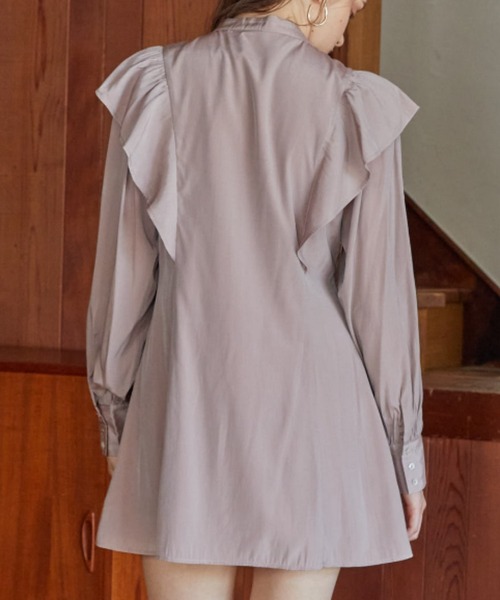 ACYM（アシーム）の「Frill shoulder mini ワンピース（ワンピース・レディース・ブラック/ピンク・FREE）」の18枚目の写真