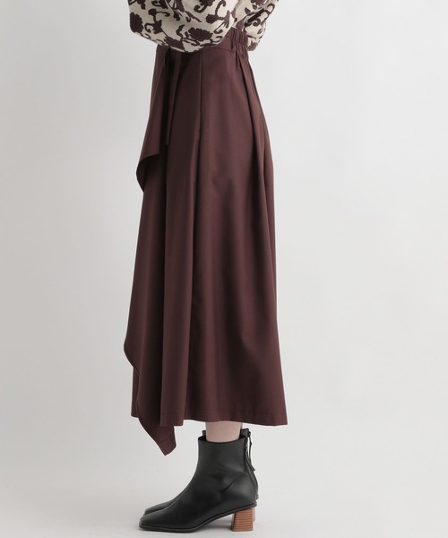 Andemiu（アンデミュウ）の「ドレープスカート166987（スカート・レディース・ベージュ/ブラウン/グレー・FREE）」の6枚目の写真