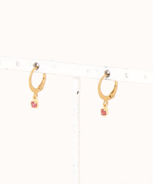 tone(トーン)の「【Agaro】No.231 天然石 一粒 シンプル サージカルステンレス(MA)(ピアス(両耳用)・レディース・グレー/クリア/ピンク/レッド/パープル/イエロー/グリーン/ブルー/オレンジ/その他1/ブラック/その他2/ピンク系1・FREE)」の8枚目の写真