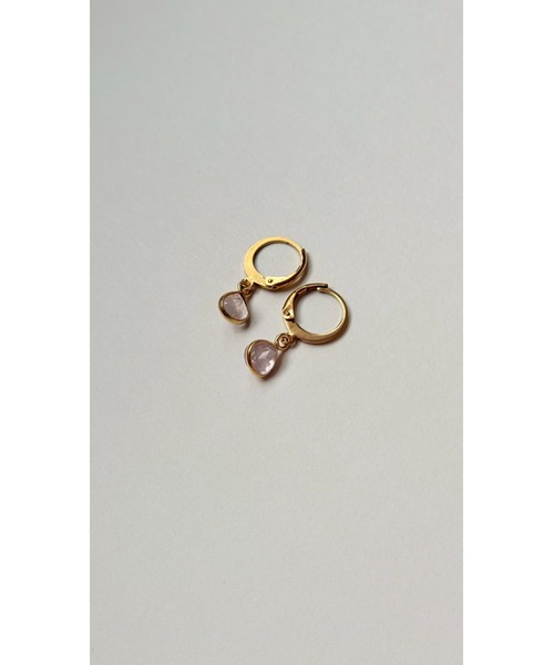 tone(トーン)の「【Agaro】No.231 天然石 一粒 シンプル サージカルステンレス(MA)(ピアス(両耳用)・レディース・グレー/クリア/ピンク/レッド/パープル/イエロー/グリーン/ブルー/オレンジ/その他1/ブラック/その他2/ピンク系1・FREE)」の7枚目の写真