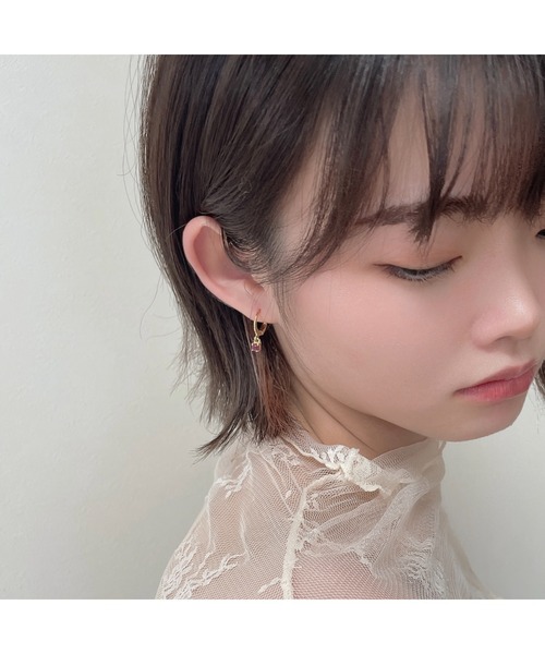 tone(トーン)の「【Agaro】No.231 天然石 一粒 シンプル サージカルステンレス(MA)(ピアス(両耳用)・レディース・グレー/クリア/ピンク/レッド/パープル/イエロー/グリーン/ブルー/オレンジ/その他1/ブラック/その他2/ピンク系1・FREE)」の21枚目の写真