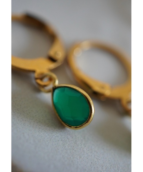 ♥️天然石ピアス♥️No.84★730円★❣️高品質❣️ゴールデンマイカ(大) Agaro】No.231 天然石 一粒 シンプル サージカルステンレス(MA