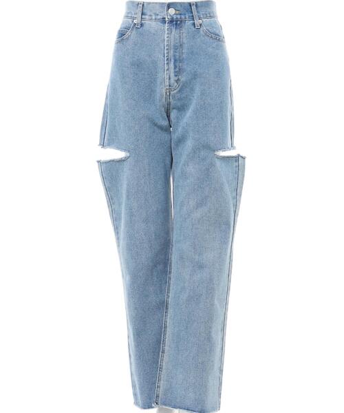 INGNI（イング）の「サイドスリットデニムパンツ／A（デニムパンツ・レディース・ブラック/ブルー系その他・FREE）」の9枚目の写真