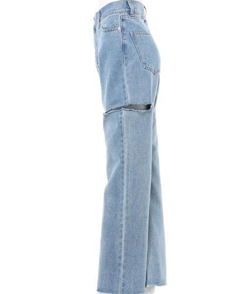 INGNI（イング）の「サイドスリットデニムパンツ／A（デニムパンツ・レディース・ブラック/ブルー系その他・FREE）」の7枚目の写真