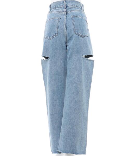 INGNI（イング）の「サイドスリットデニムパンツ／A（デニムパンツ・レディース・ブラック/ブルー系その他・FREE）」の12枚目の写真