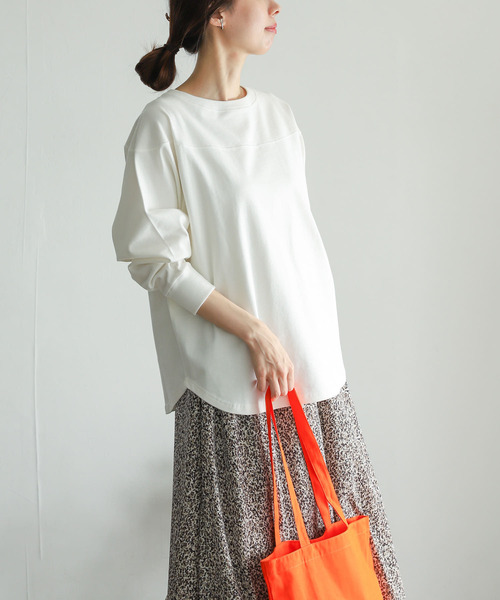 URBAN RESEARCH DOORS(アーバンリサーチドアーズ)の「USAコットンフットボールTシャツ(Tシャツ/カットソー・レディース・オフホワイト/モカ/レッド・MEDIUM)」の6枚目の写真