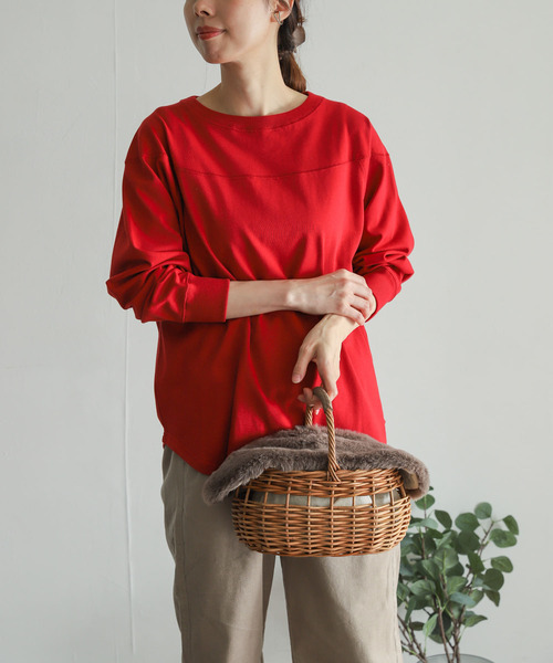 URBAN RESEARCH DOORS(アーバンリサーチドアーズ)の「USAコットンフットボールTシャツ(Tシャツ/カットソー・レディース・オフホワイト/モカ/レッド・MEDIUM)」の15枚目の写真