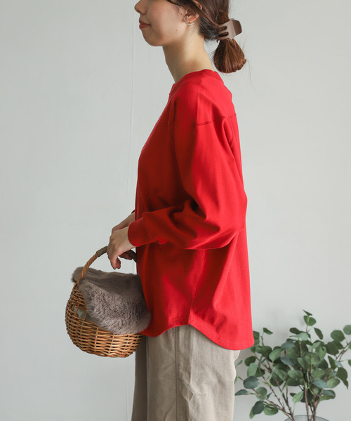 URBAN RESEARCH DOORS(アーバンリサーチドアーズ)の「USAコットンフットボールTシャツ(Tシャツ/カットソー・レディース・オフホワイト/モカ/レッド・MEDIUM)」の20枚目の写真