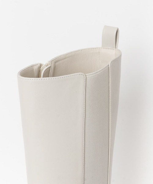 SENSE OF PLACE by URBAN RESEARCH(センスオブプレイスバイアーバンリサーチ)の「トラックソールサイドゴアロングブーツ(ブーツ・レディース・ブラック/アイボリー・SMALL/MEDIUM/LARGE)」の6枚目の写真