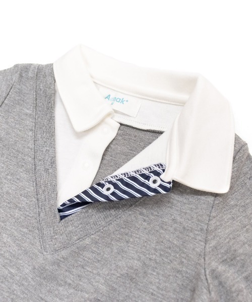 Aenak （アエナック）の「【Aenak / アエナック】フォーマルVネックロンパース（ロンパース・キッズ・グレー/ブラック系その他・80/70）」の7枚目の写真