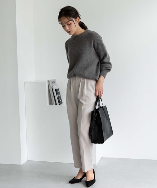 Edit Sheen（エディットシーン）の「ベーシックテーパードパンツ（その他パンツ・レディース・キャメル/ベビーピンク/グレイッシュベージュ・S/M/L）」の13枚目の写真