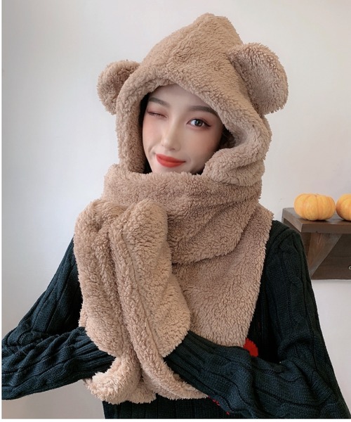 yuue' ( wear )（ユーイ）の「くま耳もこもこマフラー（マフラー
