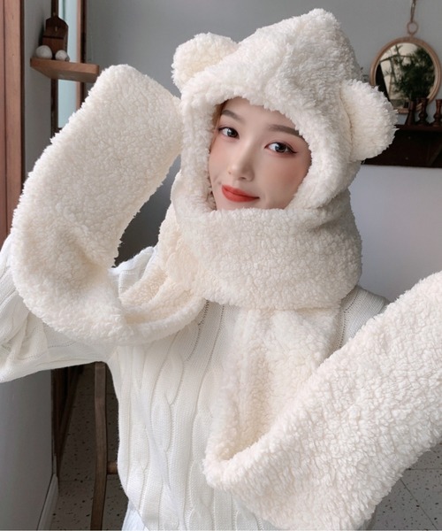 yuue' ( wear )（ユーイ）の「くま耳もこもこマフラー（マフラー