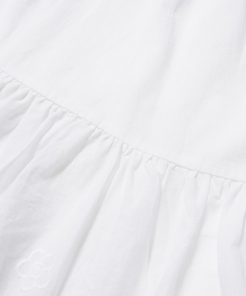 coca（coca）（コカ）の「コットンフラワー柄裾刺繍スカート（スカート・レディース・ホワイト・SHORT/LONG）」の4枚目の写真