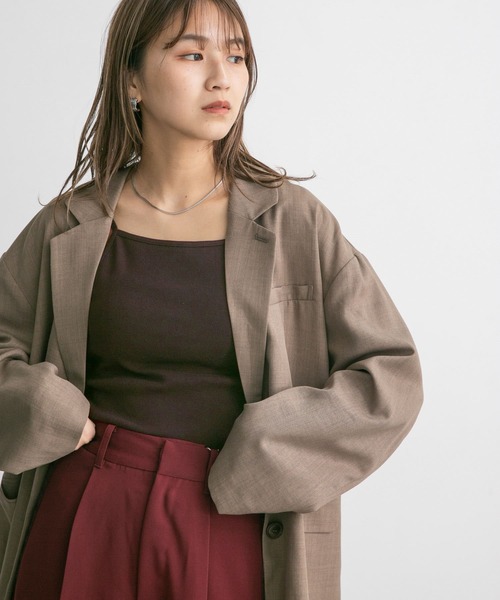 KBF（ケイビーエフ）の「カップ付きキャミソール（キャミソール・レディース・ダークブラウン/オフホワイト/ブラック・ONE）」の7枚目の写真