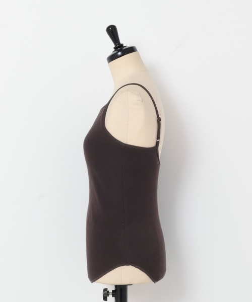 KBF（ケイビーエフ）の「カップ付きキャミソール（キャミソール・レディース・ダークブラウン/オフホワイト/ブラック・ONE）」の9枚目の写真