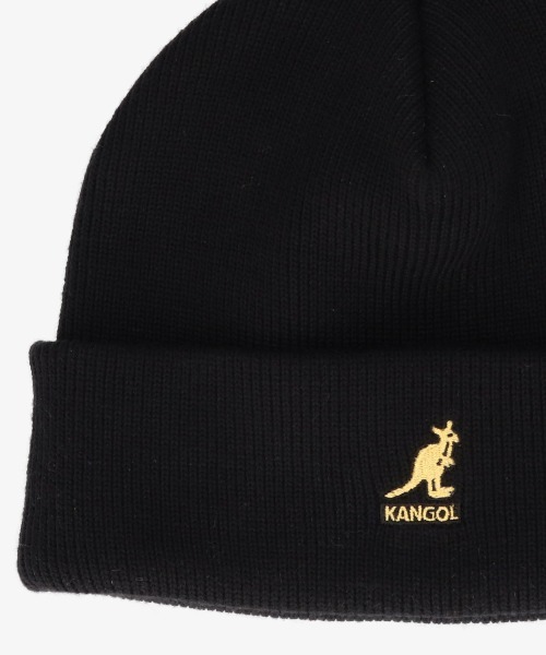 KANGOL（カンゴール）の「KANGOL/カンゴール/Acrylic Cuff Pull-On（ニットキャップ/ビーニー・メンズ・ブラック・F）」の3枚目の写真
