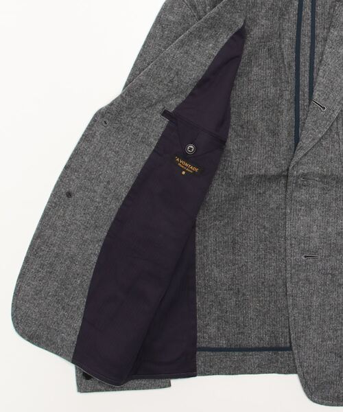A VONTADE（アボンタージ）の「【A VONTADE】ア ボンタージ/Cotton Melton 3B Jacket（テーラードジャケット・メンズ・チャコールグレー・SMALL/MEDIUM）」の2枚目の写真