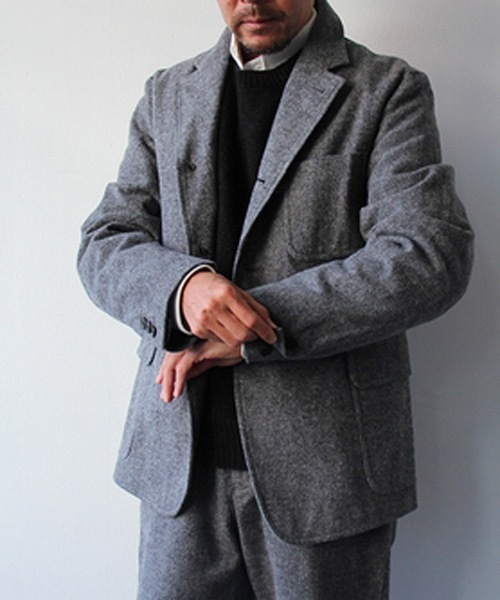 A VONTADE（アボンタージ）の「【A VONTADE】ア ボンタージ/Cotton Melton 3B Jacket（テーラードジャケット・メンズ・チャコールグレー・SMALL/MEDIUM）」の4枚目の写真