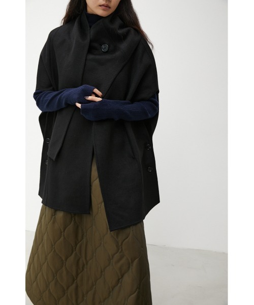 AZUL by moussy（アズールバイマウジー）の「【PLUS】 RIVER PONCHO VEST/リバーポンチョベスト（ベスト・レディース・ブラック/杢グレー・FREE）」の6枚目の写真