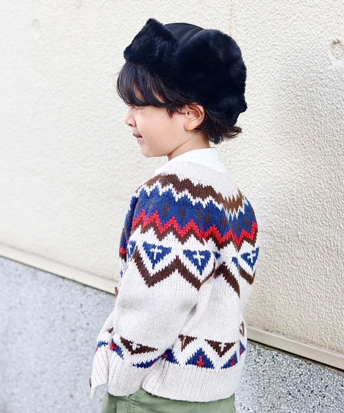 CIAOPANIC TYPY(チャオパニックティピー)の「【KIDS】OSOROノルディック2WAYニットカーディガン(カーディガン/ボレロ・キッズ・ブラウン/サックスブルー/アイボリー・XXL/L/M/XL/S)」の18枚目の写真