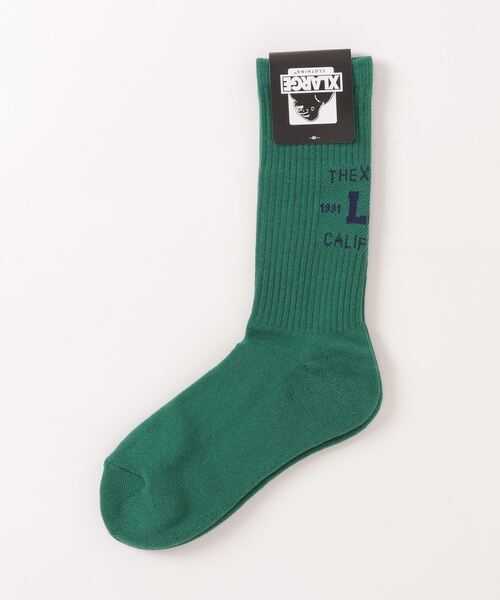 XLARGE（エクストララージ）の「COLLEGE LOGO SOCKS（ソックス/靴下・メンズ・ホワイト/ブラック/グリーン・ONE SIZE）」の7枚目の写真