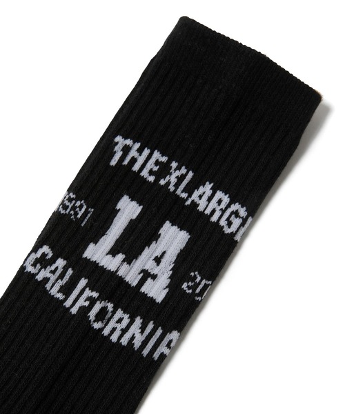 XLARGE（エクストララージ）の「COLLEGE LOGO SOCKS（ソックス/靴下・メンズ・ホワイト/ブラック/グリーン・ONE SIZE）」の5枚目の写真
